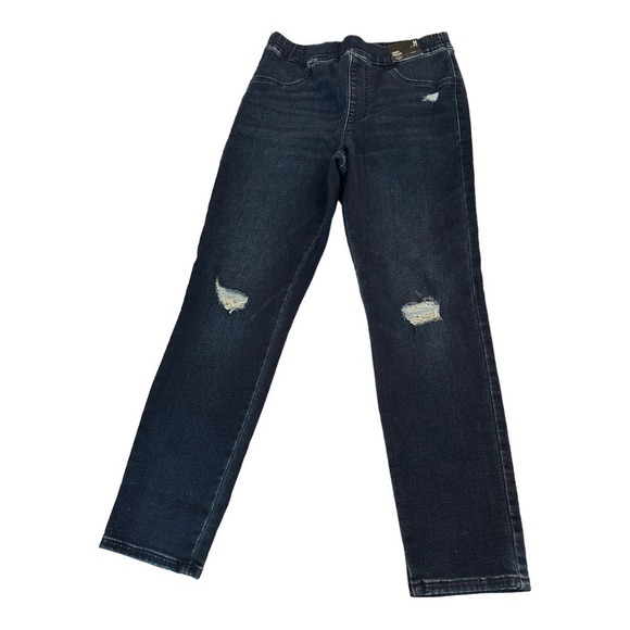 Express High Waisted Pull On Distressed Skinny Jeans - Picture 1 of 5